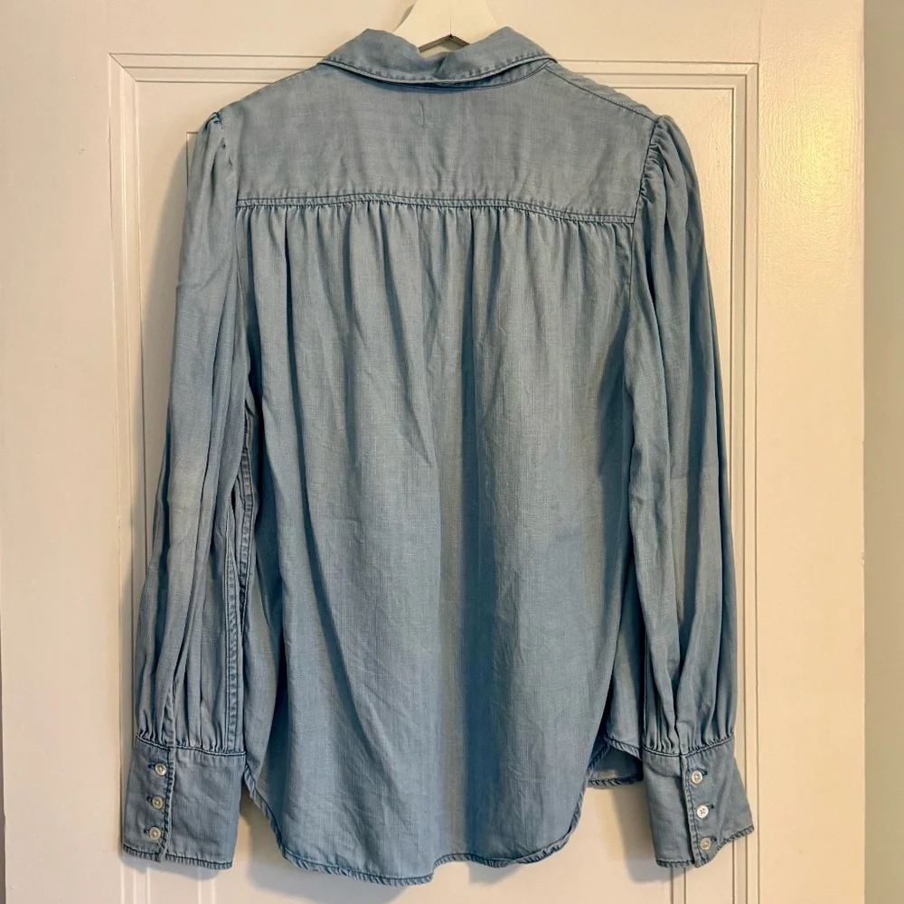 Frame Denim Light-Wash Blouse - Picture 4 of 5